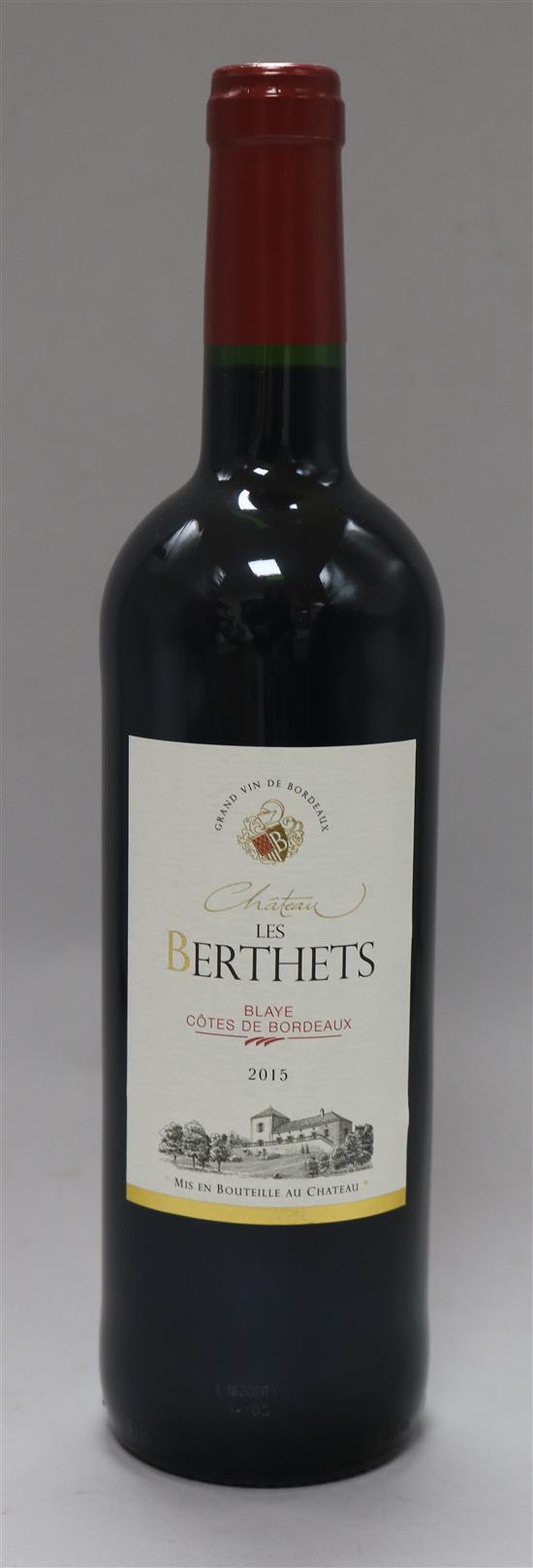 Five bottles Chateau Berlotts Bordeaux 2015